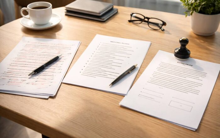 Borrador vs minuta vs contrato: diferencias y usos en documentos legales