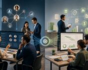 Equipo de consultoría conectando la gestión de clientes con proyectos y recursos