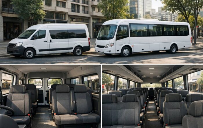 Diferencia entre microbús y minibús: tamaños, plazas y usos